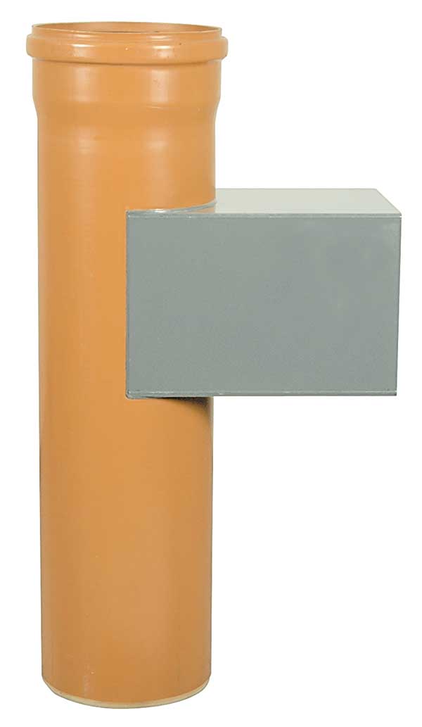 Trschurrenrohr PVC Lnge 1000 mm, Schurenlnge 300 mm, Anschlu 300 x 300 mm, Wandung 8 mm